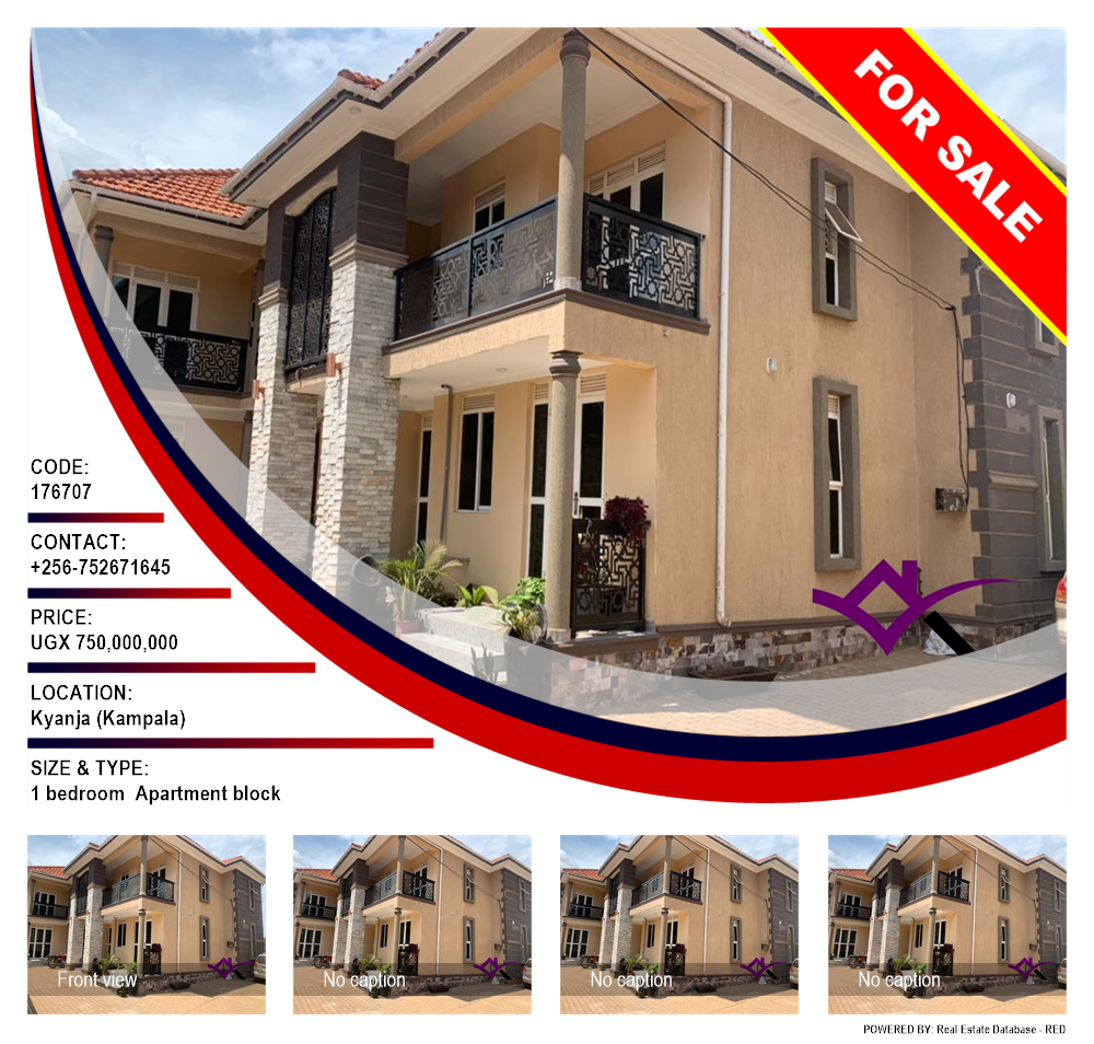 1 bedroom Apartment block  for sale in Kyanja Kampala Uganda, code: 176707