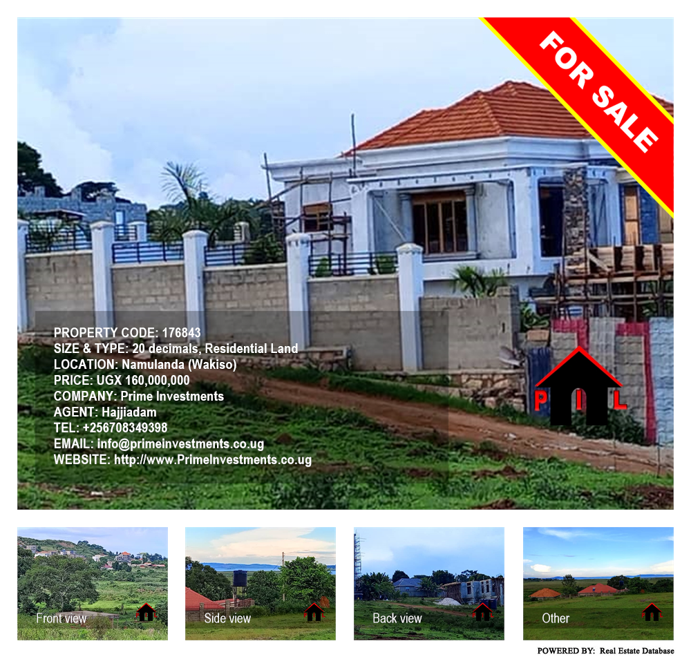 Residential Land  for sale in Namulanda Wakiso Uganda, code: 176843