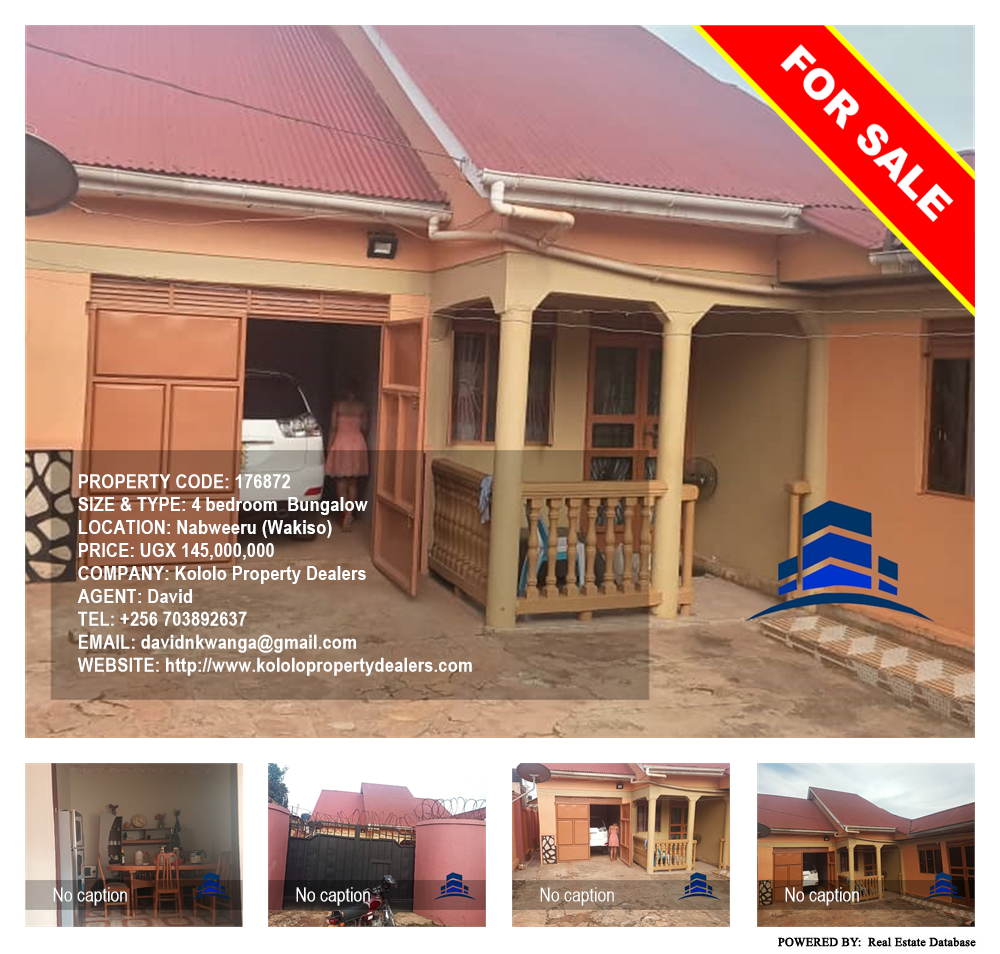 4 bedroom Bungalow  for sale in Nabwelu Wakiso Uganda, code: 176872