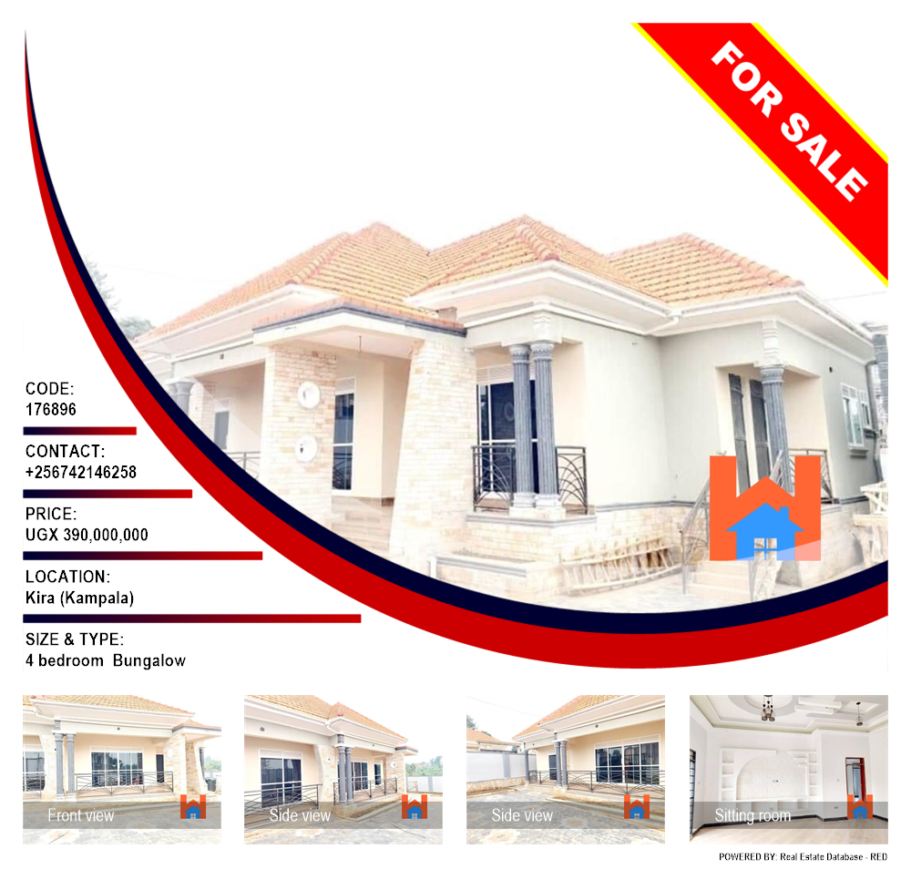 4 bedroom Bungalow  for sale in Kira Kampala Uganda, code: 176896