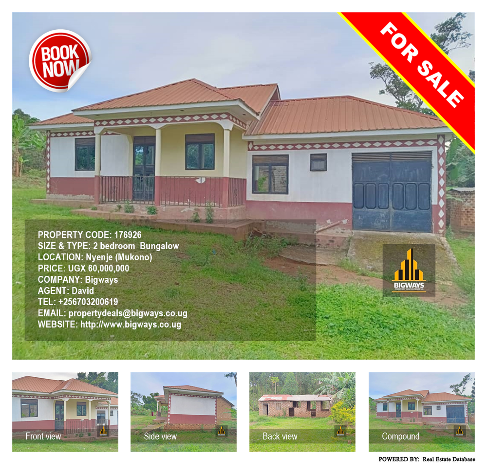 2 bedroom Bungalow  for sale in Nyenje Mukono Uganda, code: 176926