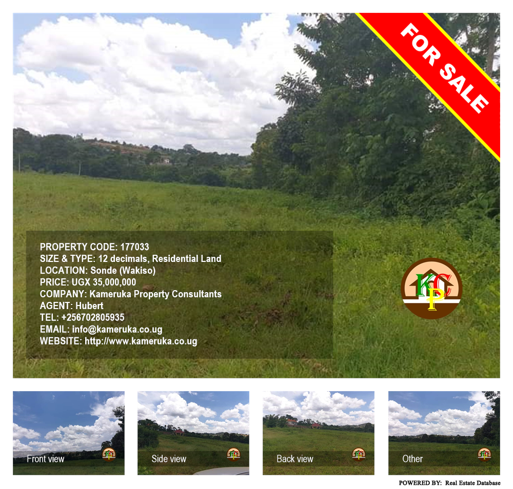 Residential Land  for sale in Sonde Wakiso Uganda, code: 177033