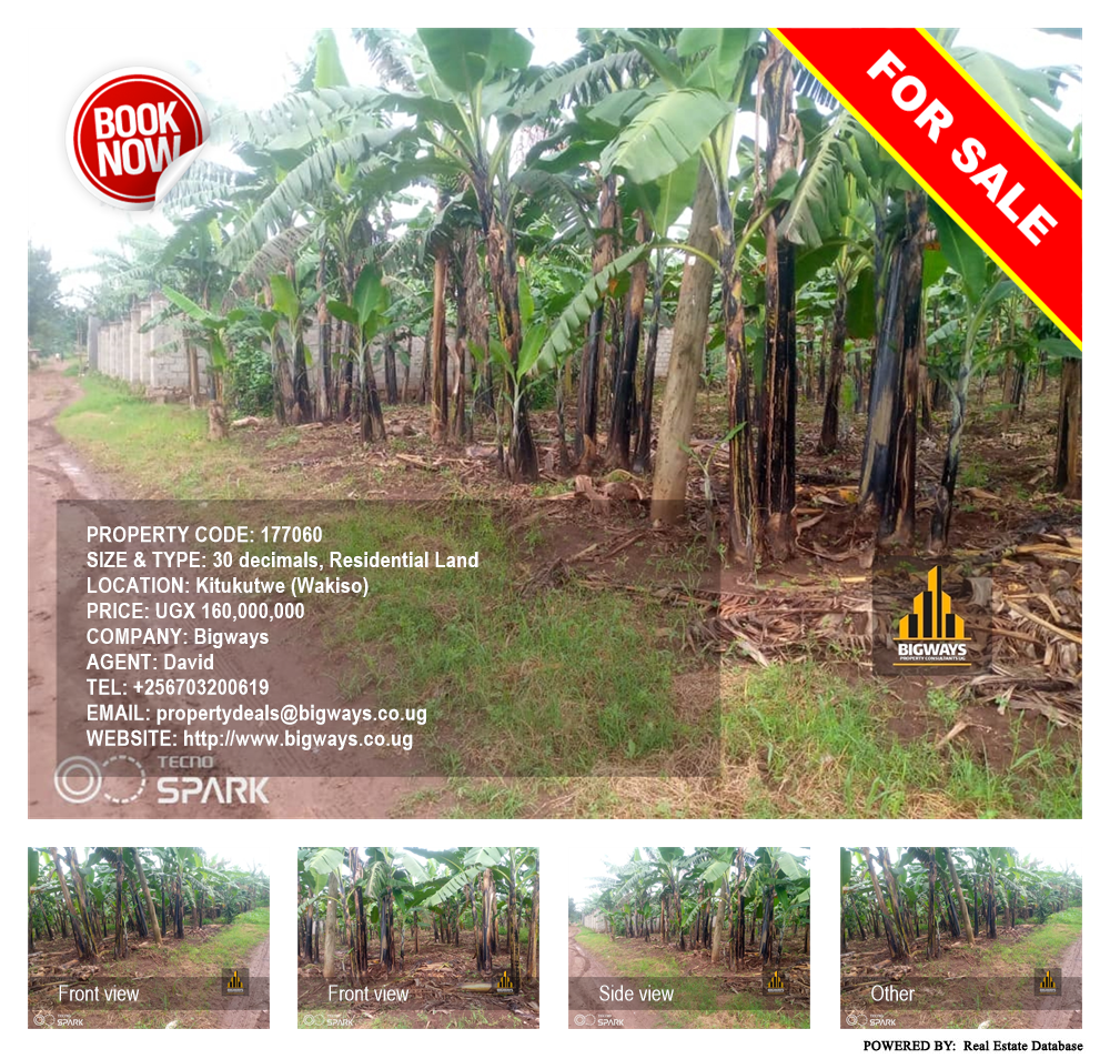 Residential Land  for sale in Kitukutwe Wakiso Uganda, code: 177060