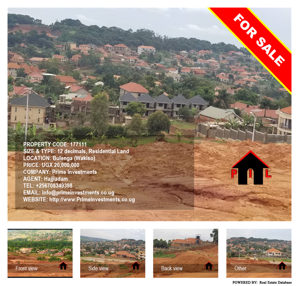 Residential Land  for sale in Bulenga Wakiso Uganda, code: 177111