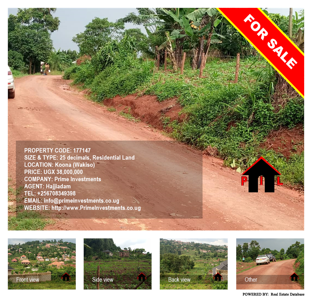 Residential Land  for sale in Koona Wakiso Uganda, code: 177147