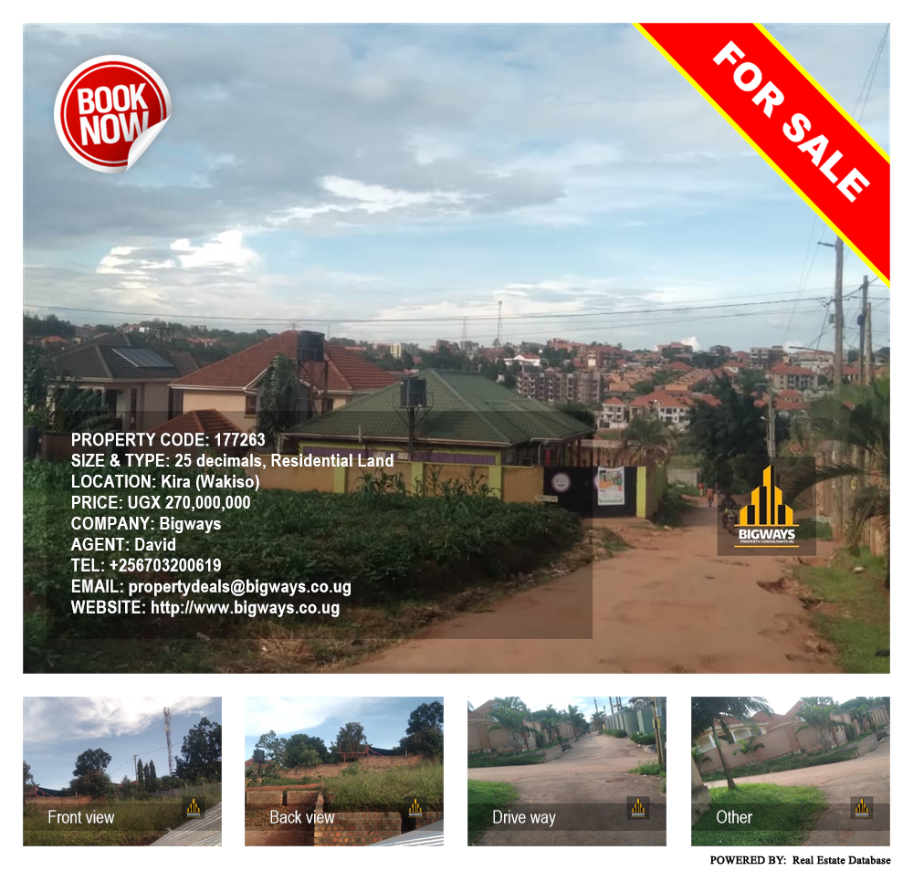 Residential Land  for sale in Kira Wakiso Uganda, code: 177263