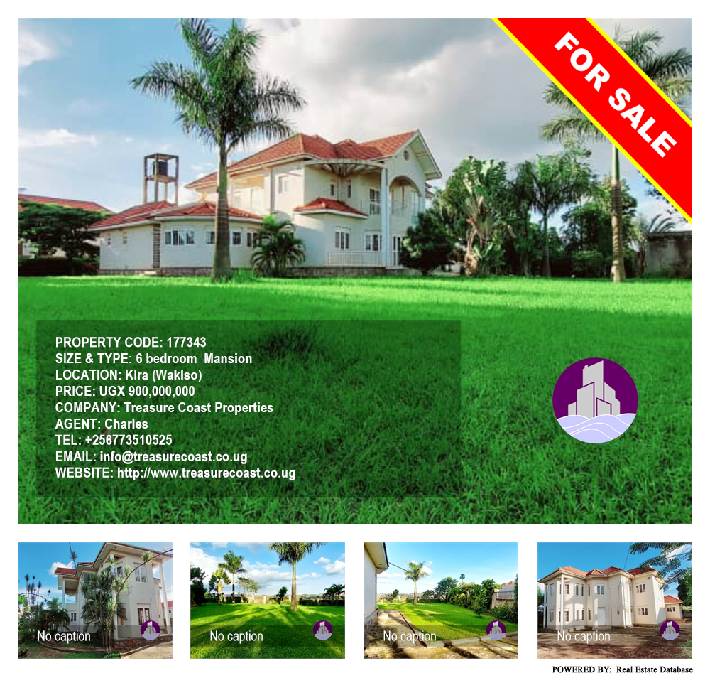 6 bedroom Mansion  for sale in Kira Wakiso Uganda, code: 177343