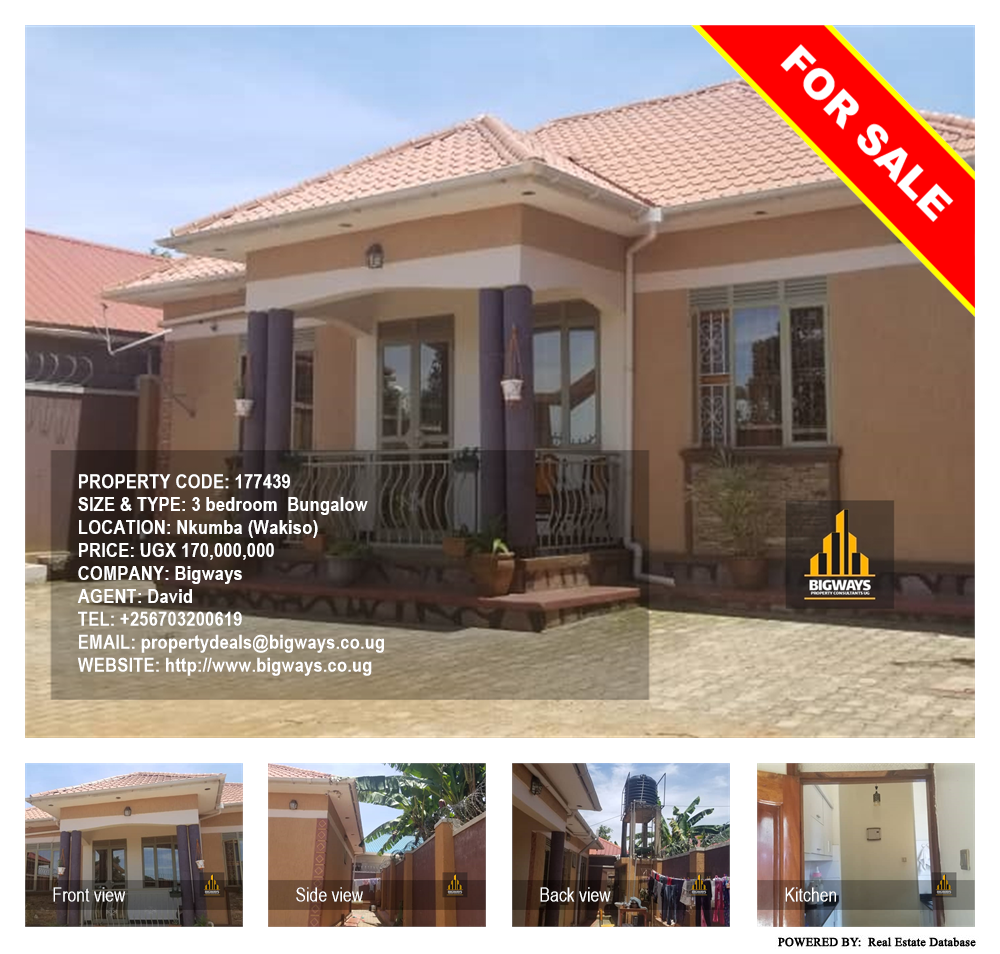 3 bedroom Bungalow  for sale in Nkumba Wakiso Uganda, code: 177439