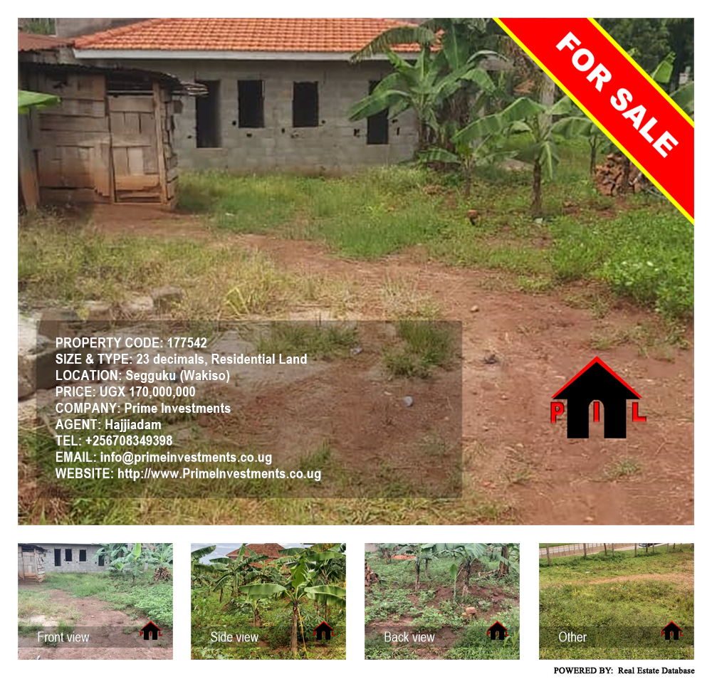 Residential Land  for sale in Seguku Wakiso Uganda, code: 177542