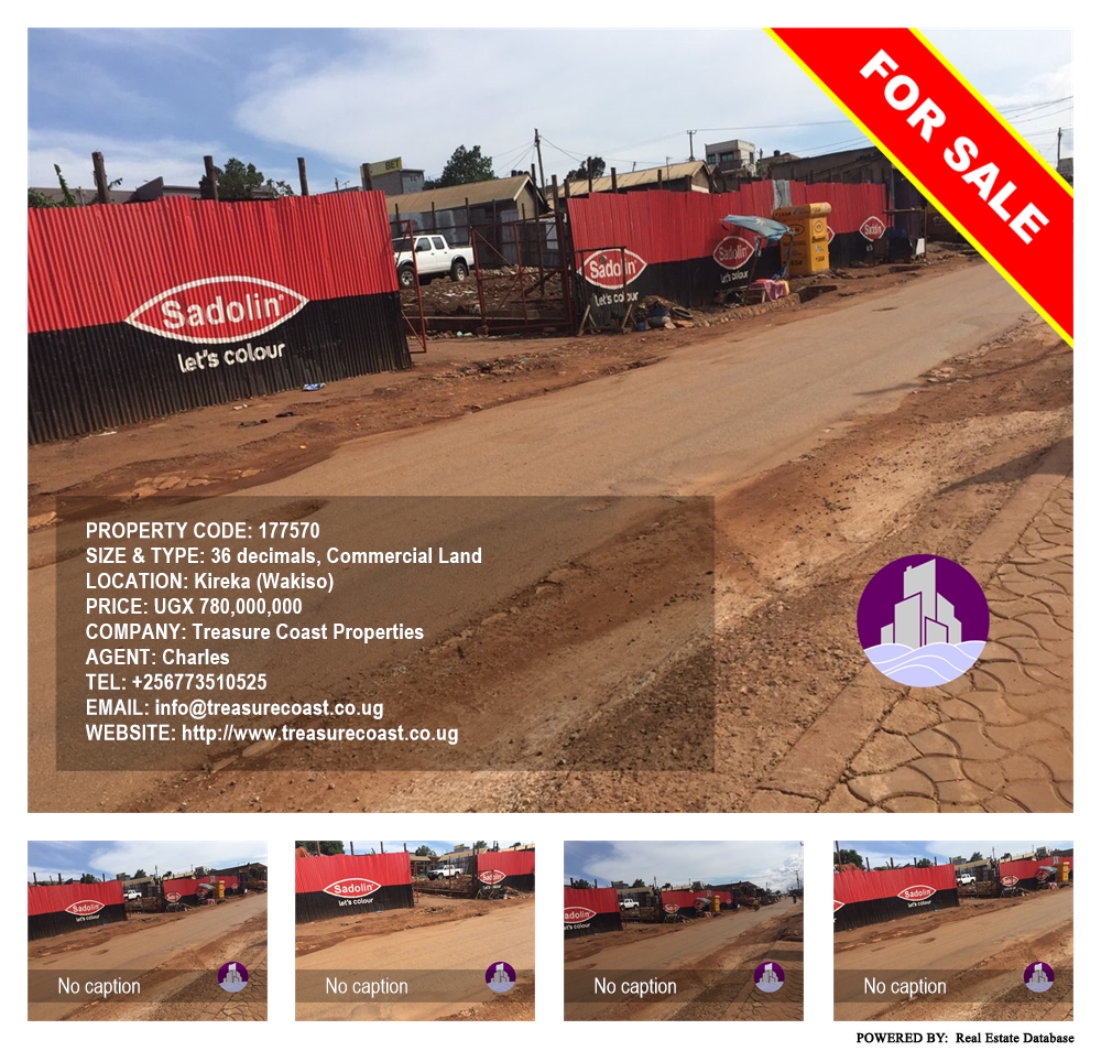 Commercial Land  for sale in Kireka Wakiso Uganda, code: 177570