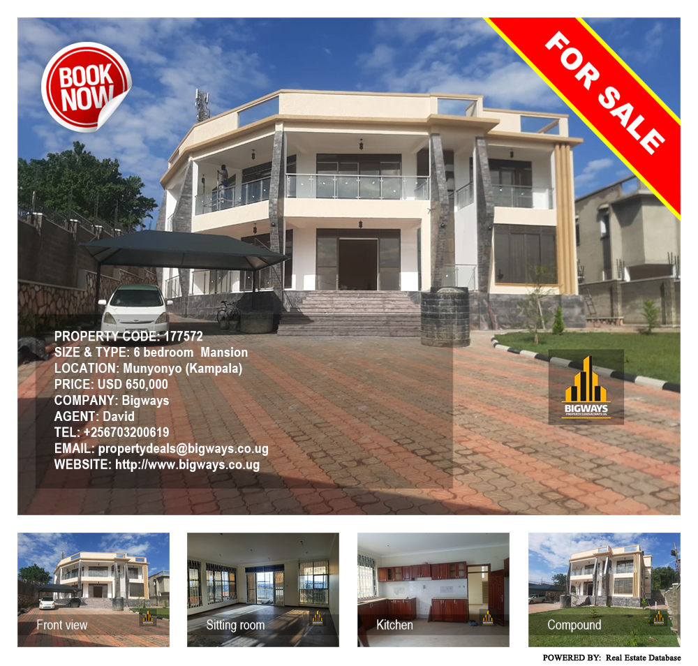 6 bedroom Mansion  for sale in Munyonyo Kampala Uganda, code: 177572