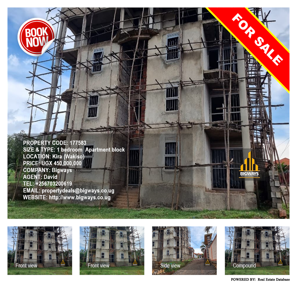 1 bedroom Apartment block  for sale in Kira Wakiso Uganda, code: 177583