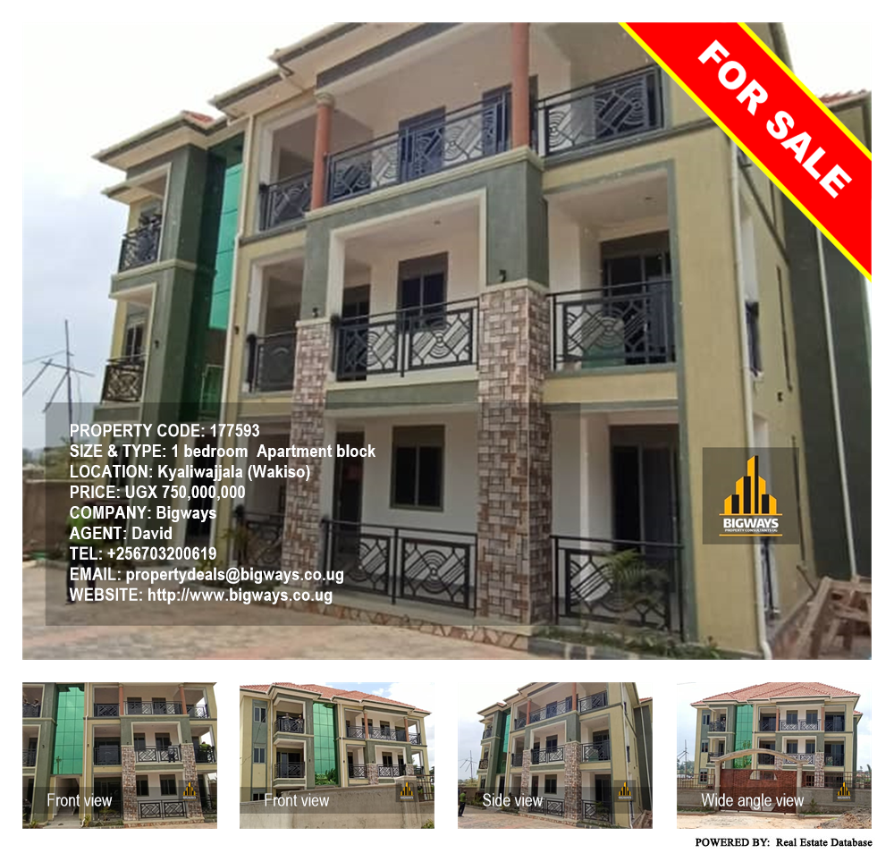 1 bedroom Apartment block  for sale in Kyaliwajjala Wakiso Uganda, code: 177593