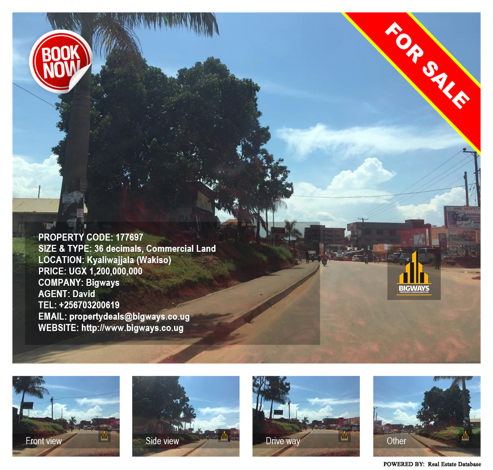 Commercial Land  for sale in Kyaliwajjala Wakiso Uganda, code: 177697