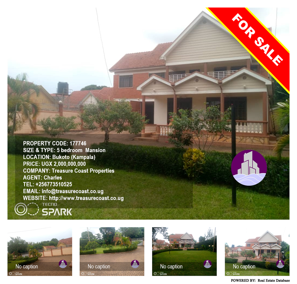 5 bedroom Mansion  for sale in Bukoto Kampala Uganda, code: 177746