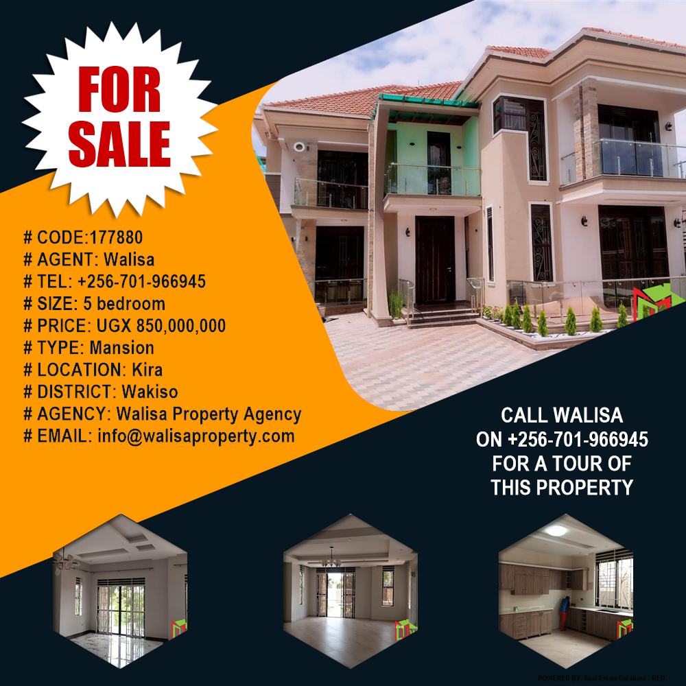 5 bedroom Mansion  for sale in Kira Wakiso Uganda, code: 177880