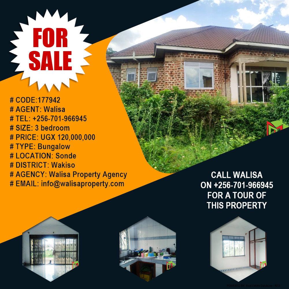 3 bedroom Bungalow  for sale in Sonde Wakiso Uganda, code: 177942