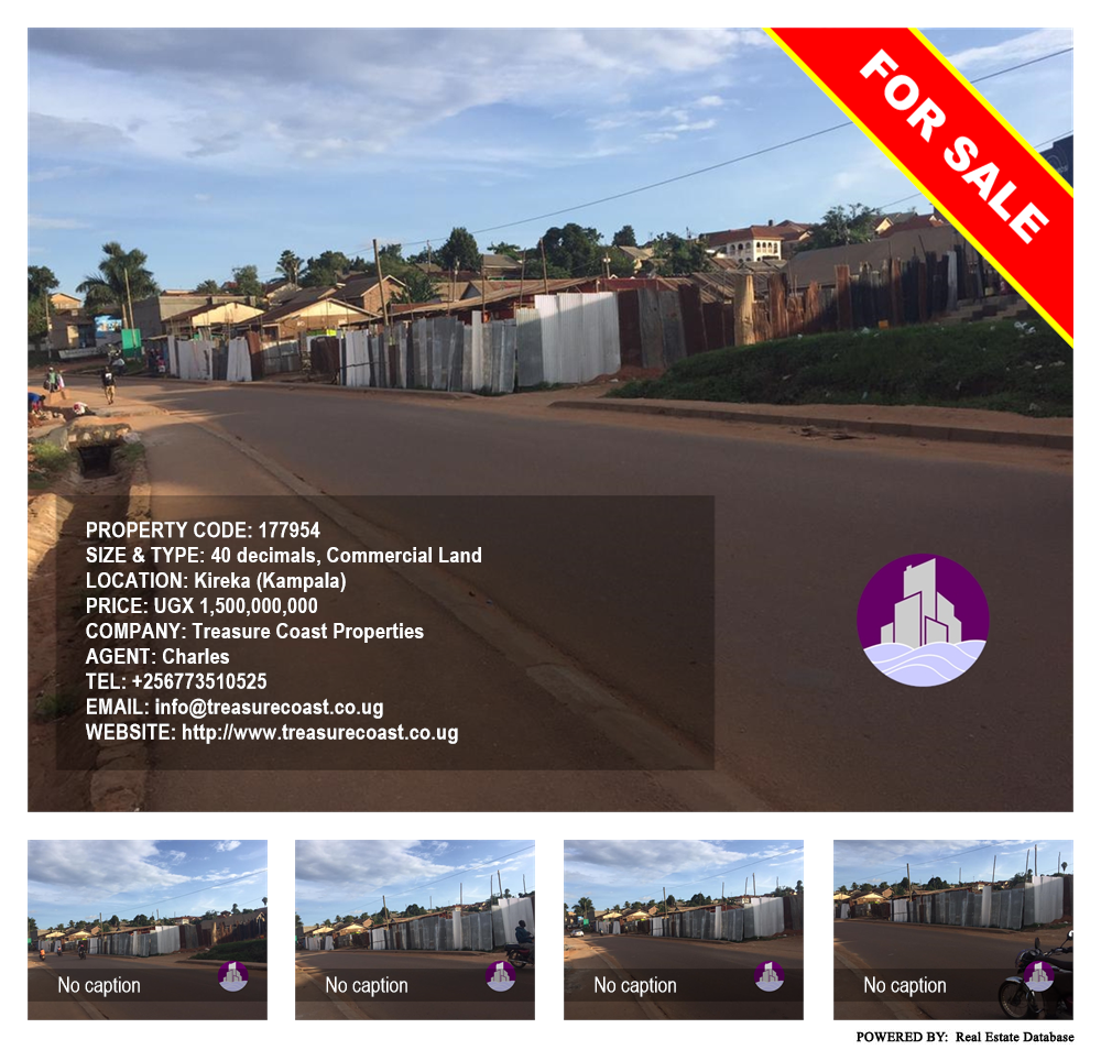 Commercial Land  for sale in Kireka Kampala Uganda, code: 177954