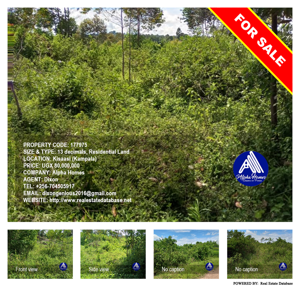 Residential Land  for sale in Kisaasi Kampala Uganda, code: 177975