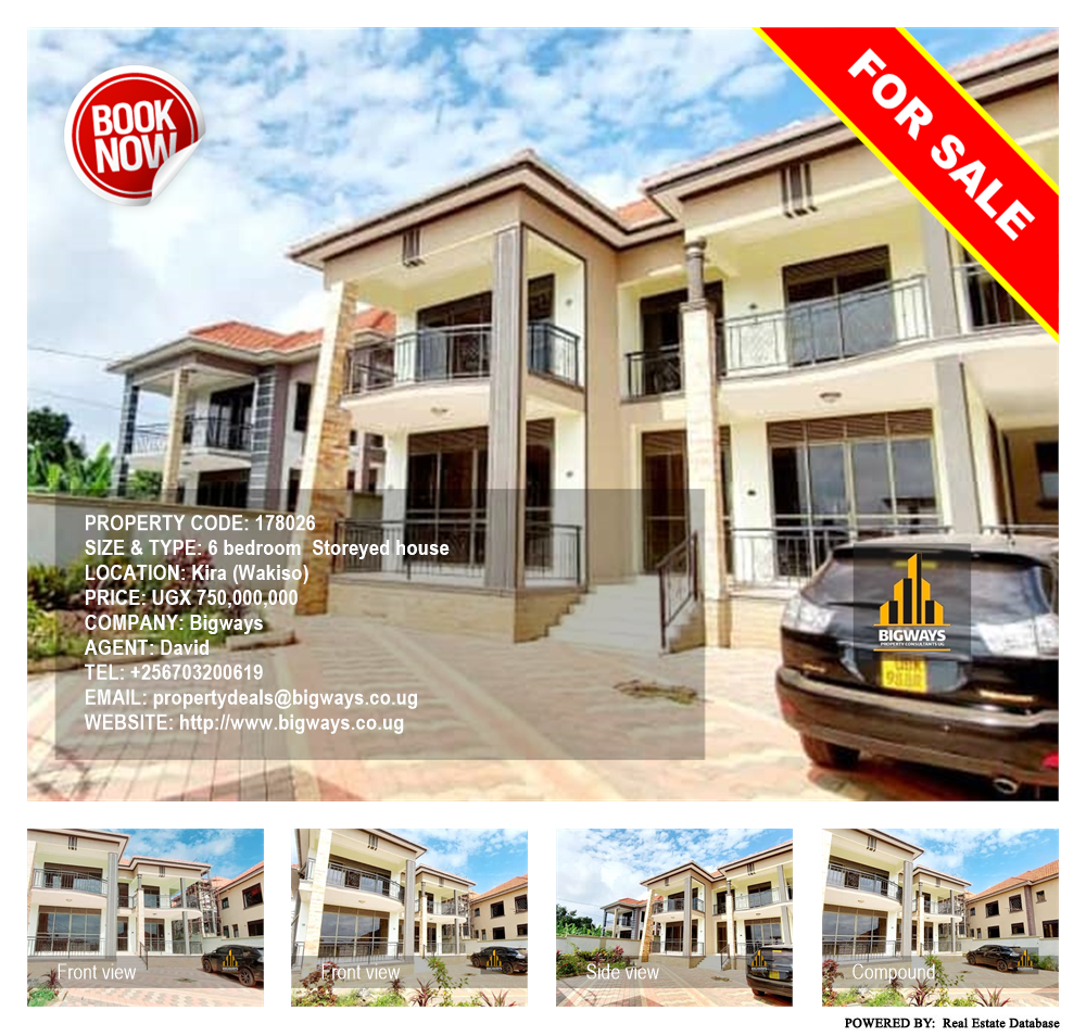 6 bedroom Storeyed house  for sale in Kira Wakiso Uganda, code: 178026
