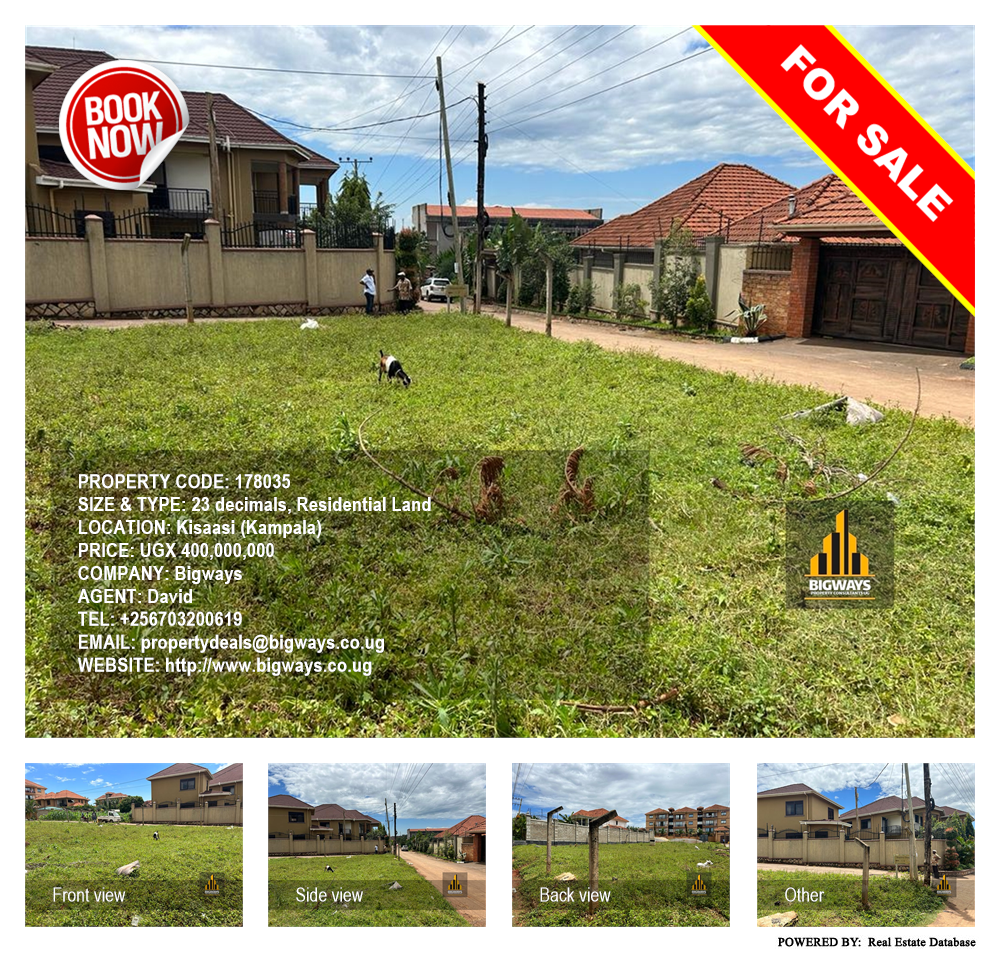 Residential Land  for sale in Kisaasi Kampala Uganda, code: 178035