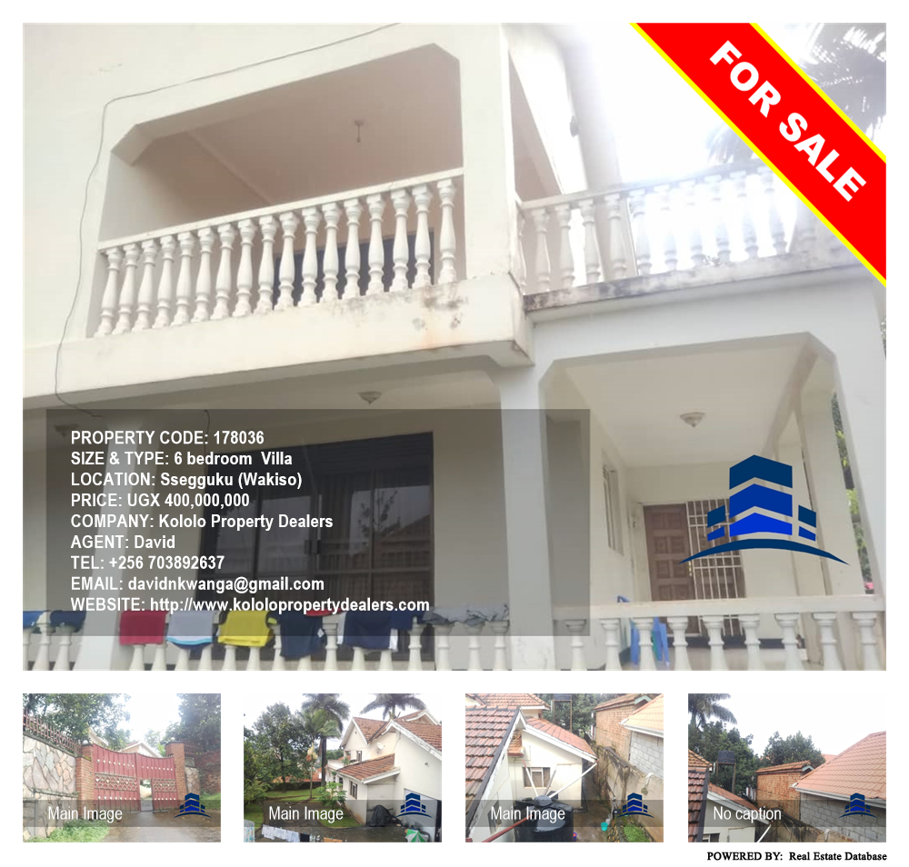 6 bedroom Villa  for sale in Seguku Wakiso Uganda, code: 178036