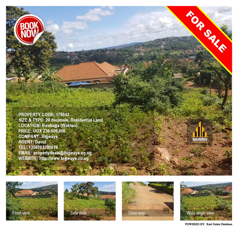 Residential Land  for sale in Bwebajja Wakiso Uganda, code: 178043