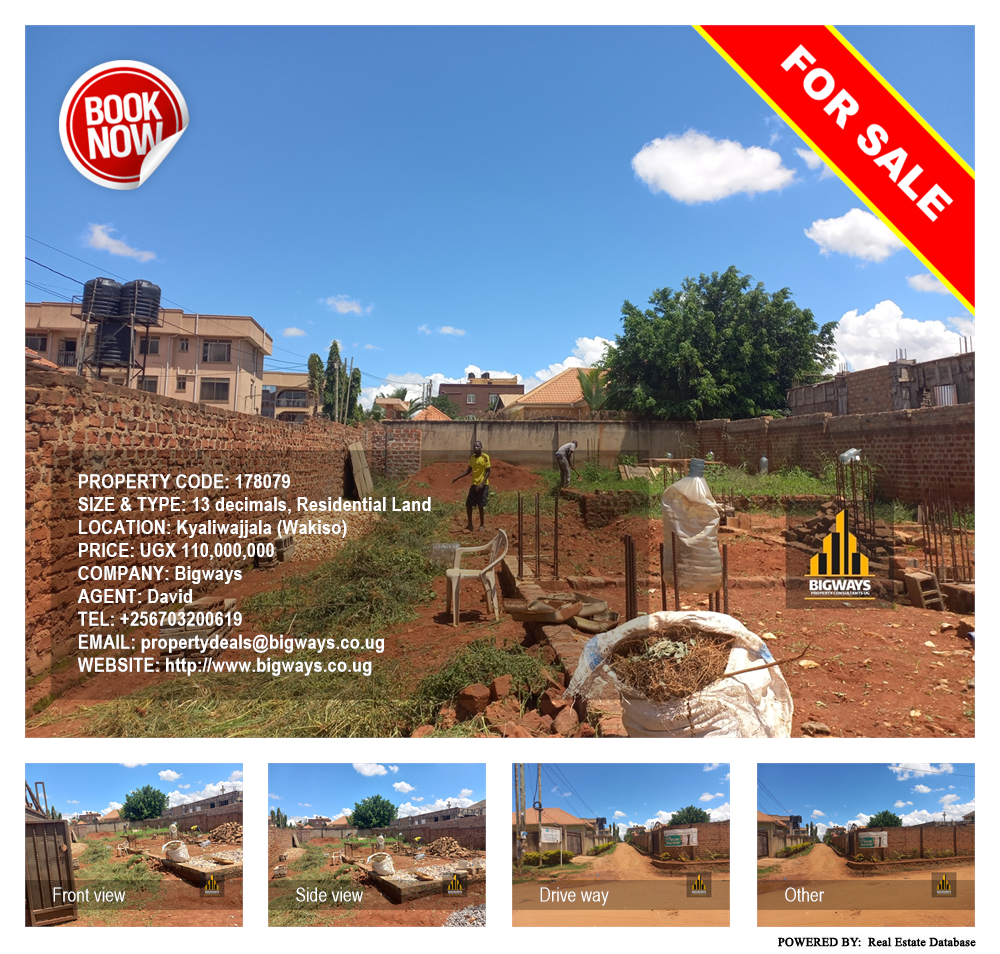 Residential Land  for sale in Kyaliwajjala Wakiso Uganda, code: 178079