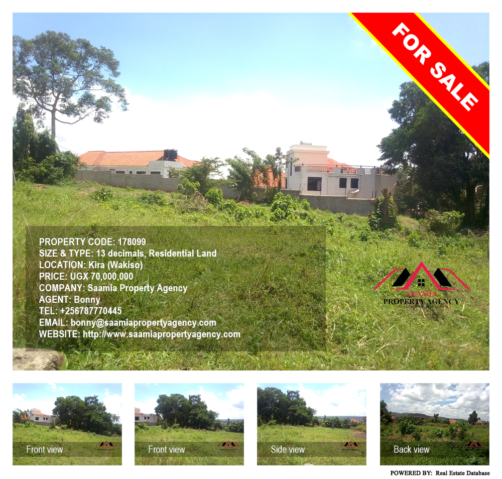 Residential Land  for sale in Kira Wakiso Uganda, code: 178099