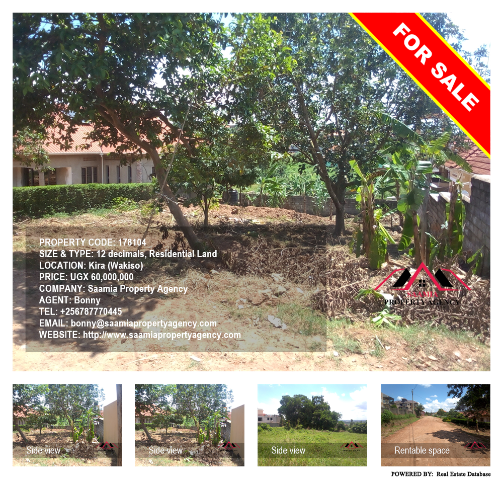 Residential Land  for sale in Kira Wakiso Uganda, code: 178104