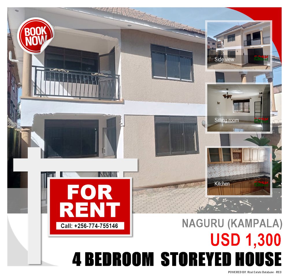 4 bedroom Storeyed house  for rent in Naguru Kampala Uganda, code: 178124