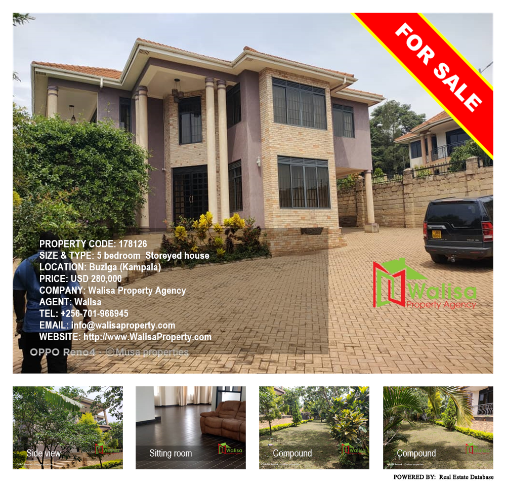 5 bedroom Storeyed house  for sale in Buziga Kampala Uganda, code: 178126