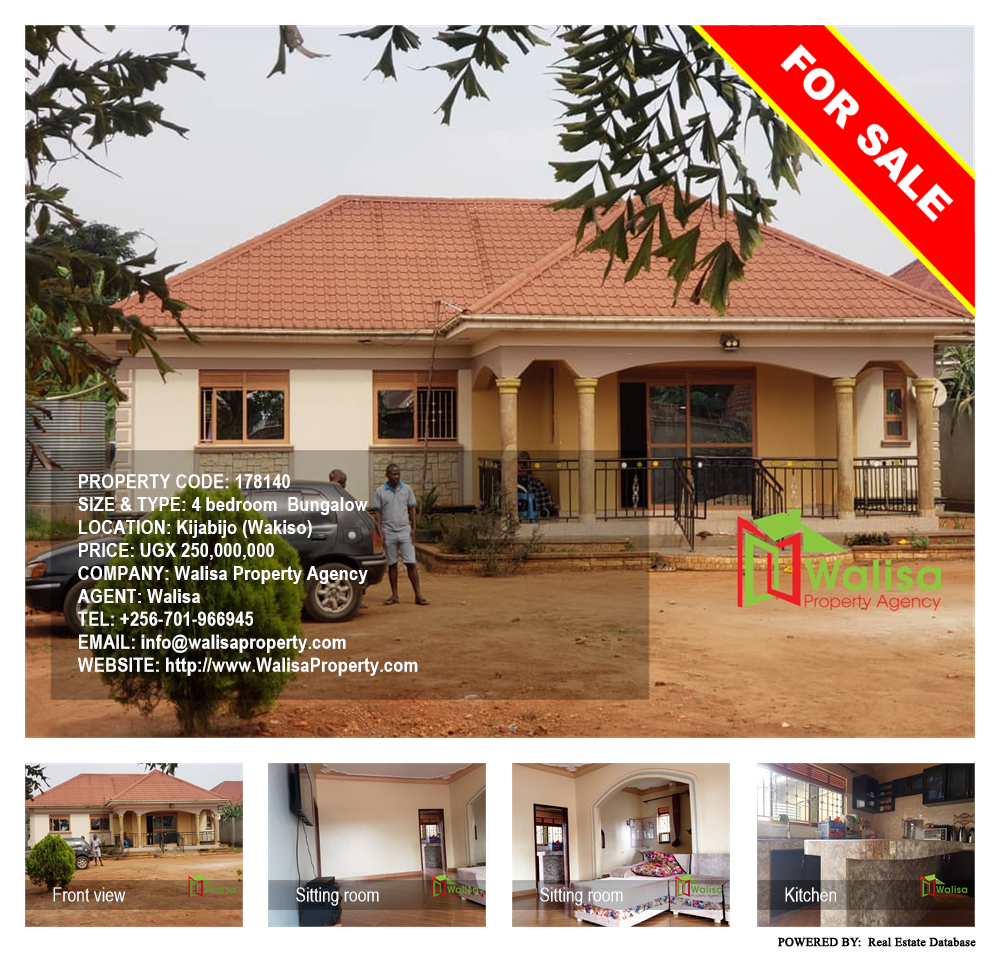 4 bedroom Bungalow  for sale in Kijabijo Wakiso Uganda, code: 178140