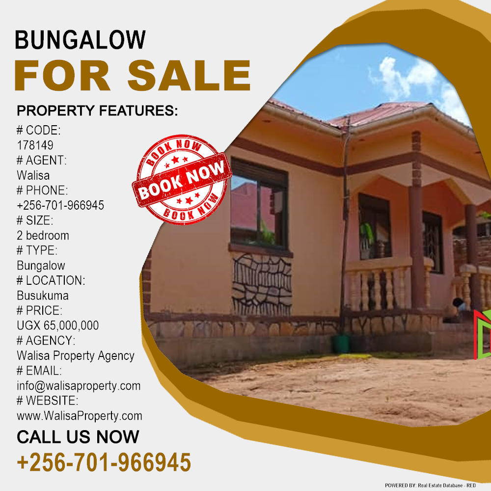 2 bedroom Bungalow  for sale in Busukuma Wakiso Uganda, code: 178149