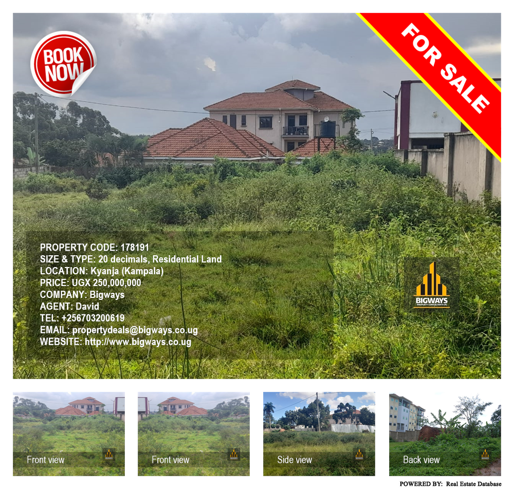 Residential Land  for sale in Kyanja Kampala Uganda, code: 178191