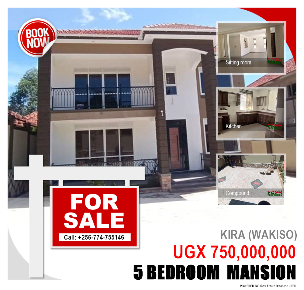 5 bedroom Mansion  for sale in Kira Wakiso Uganda, code: 178192