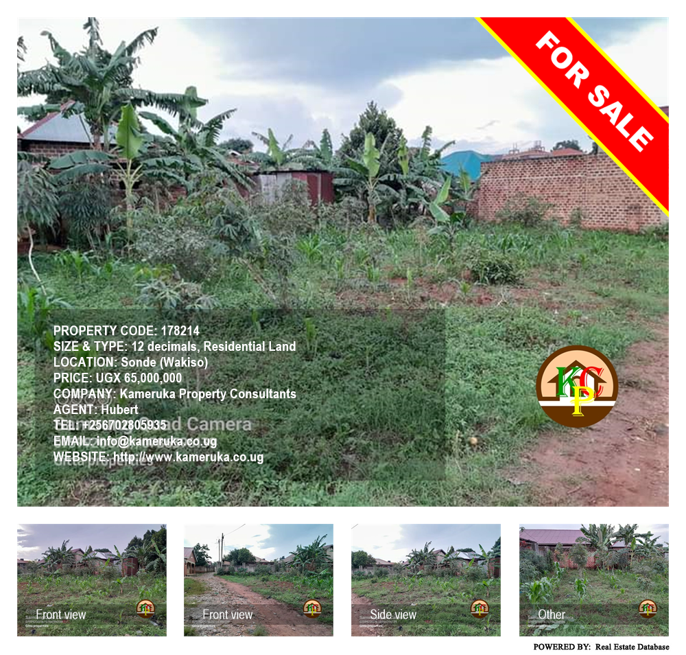 Residential Land  for sale in Sonde Wakiso Uganda, code: 178214