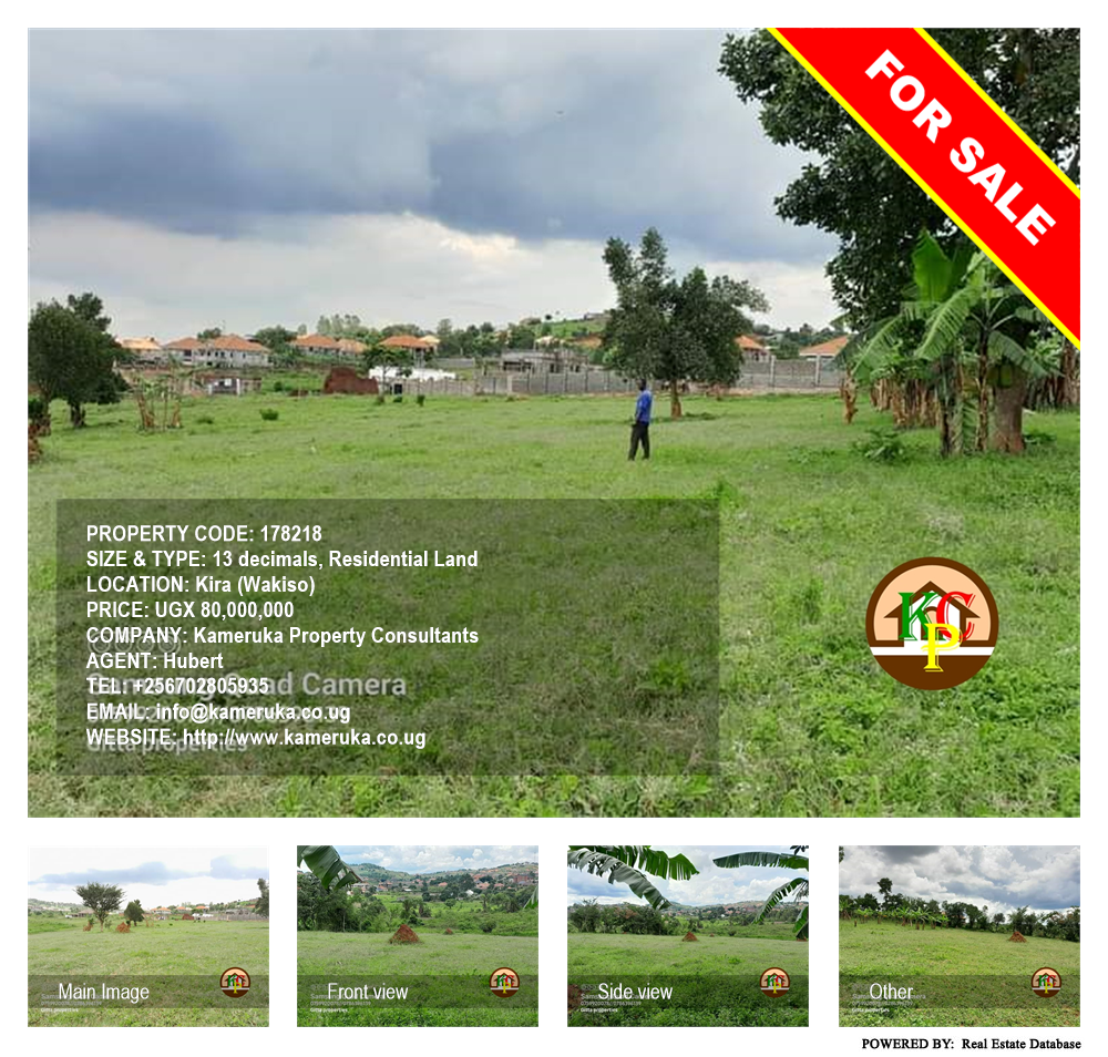 Residential Land  for sale in Kira Wakiso Uganda, code: 178218