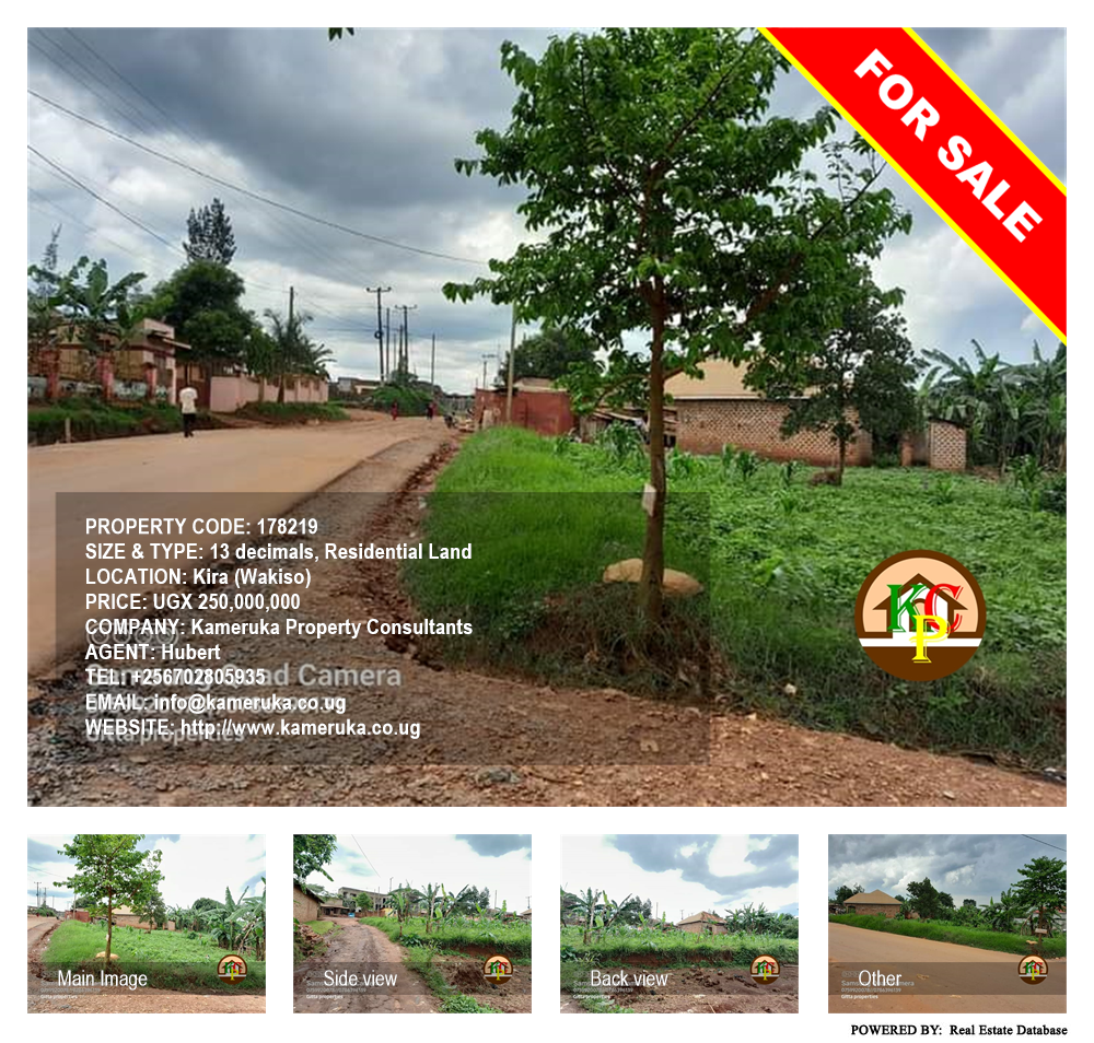 Residential Land  for sale in Kira Wakiso Uganda, code: 178219