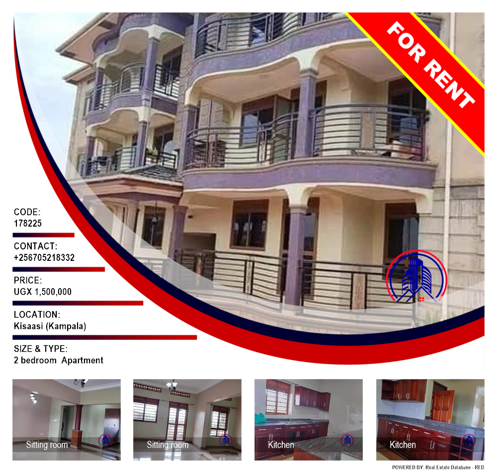 2 bedroom Apartment  for rent in Kisaasi Kampala Uganda, code: 178225