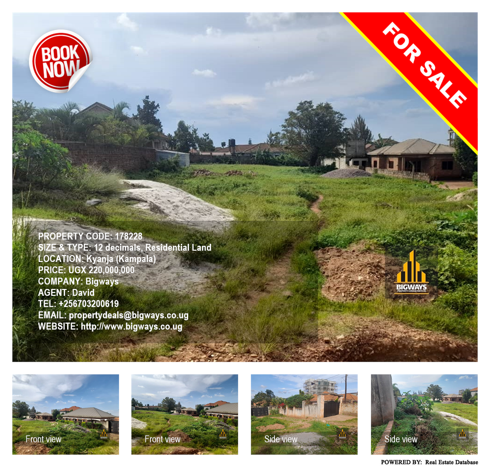 Residential Land  for sale in Kyanja Kampala Uganda, code: 178228