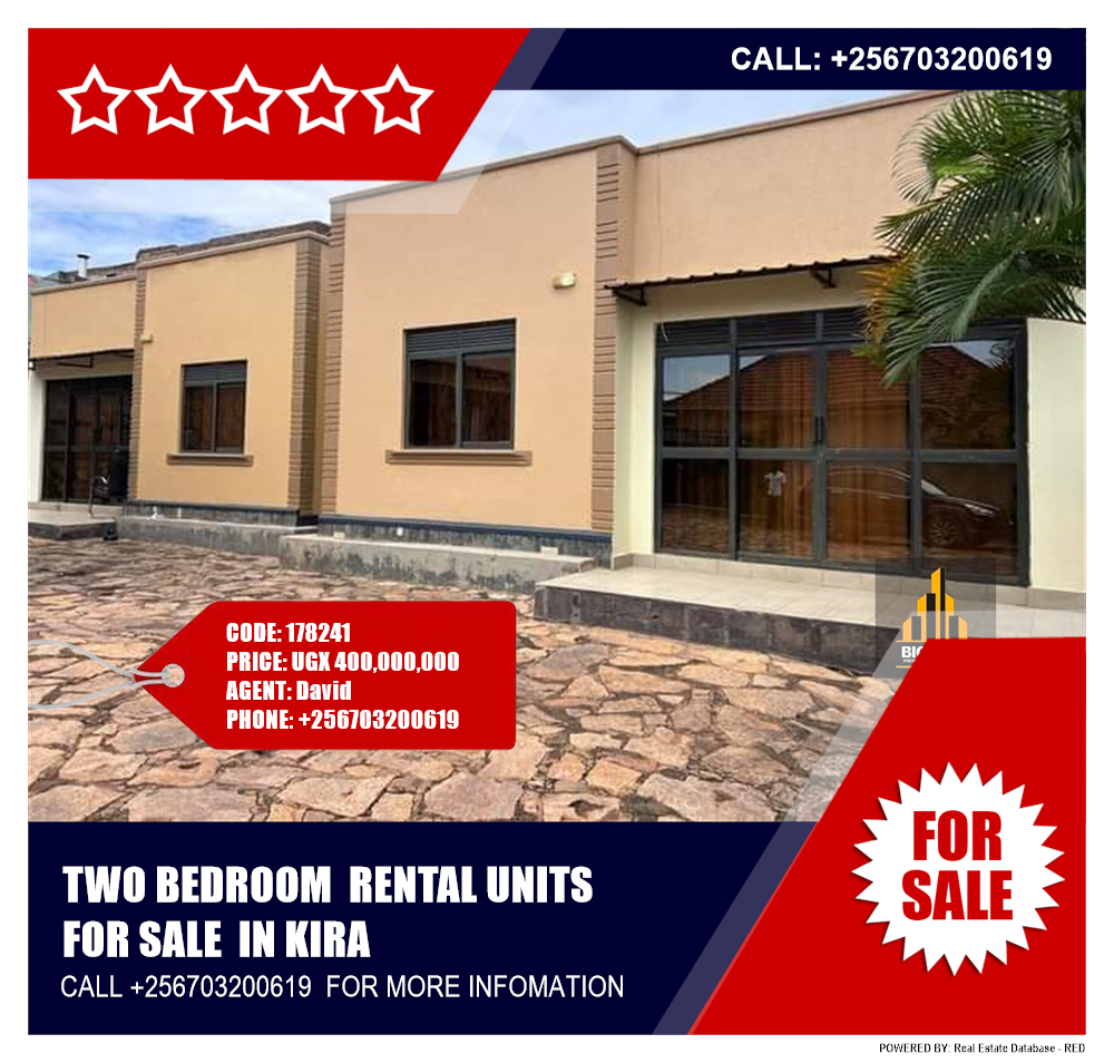 2 bedroom Rental units  for sale in Kira Wakiso Uganda, code: 178241