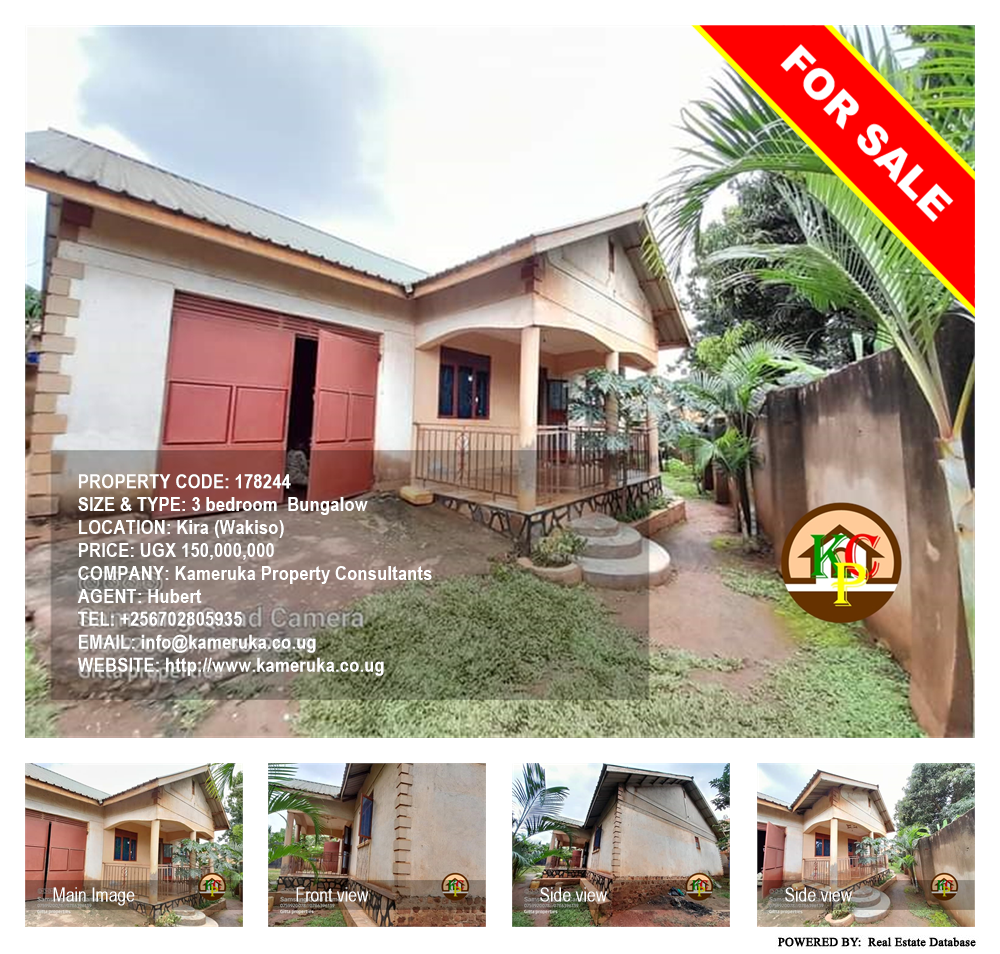 3 bedroom Bungalow  for sale in Kira Wakiso Uganda, code: 178244