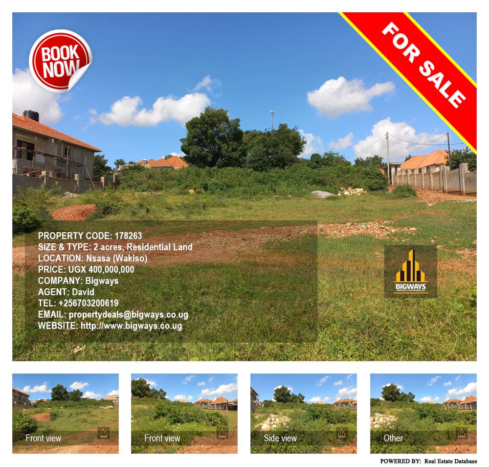 Residential Land  for sale in Nsasa Wakiso Uganda, code: 178263