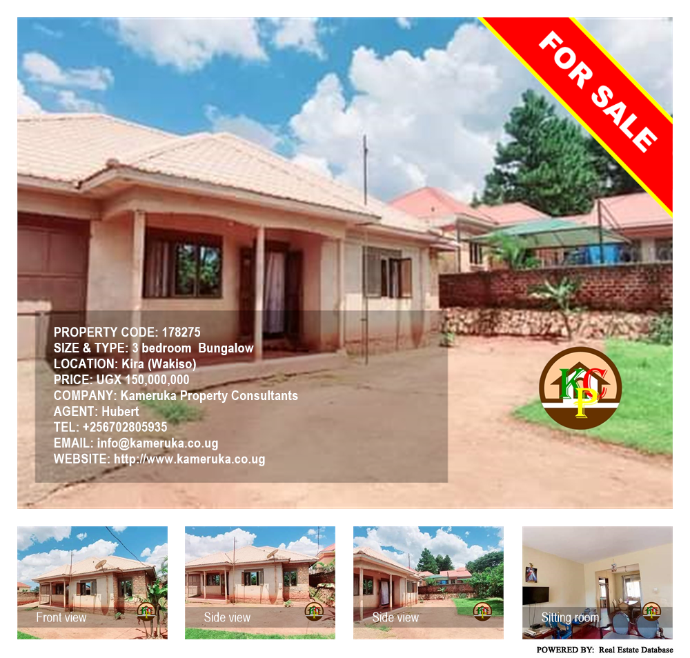 3 bedroom Bungalow  for sale in Kira Wakiso Uganda, code: 178275