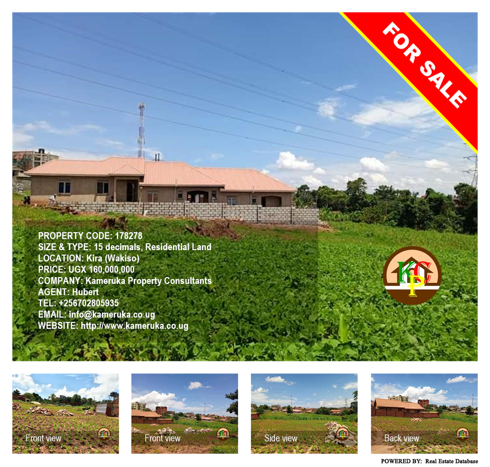 Residential Land  for sale in Kira Wakiso Uganda, code: 178278