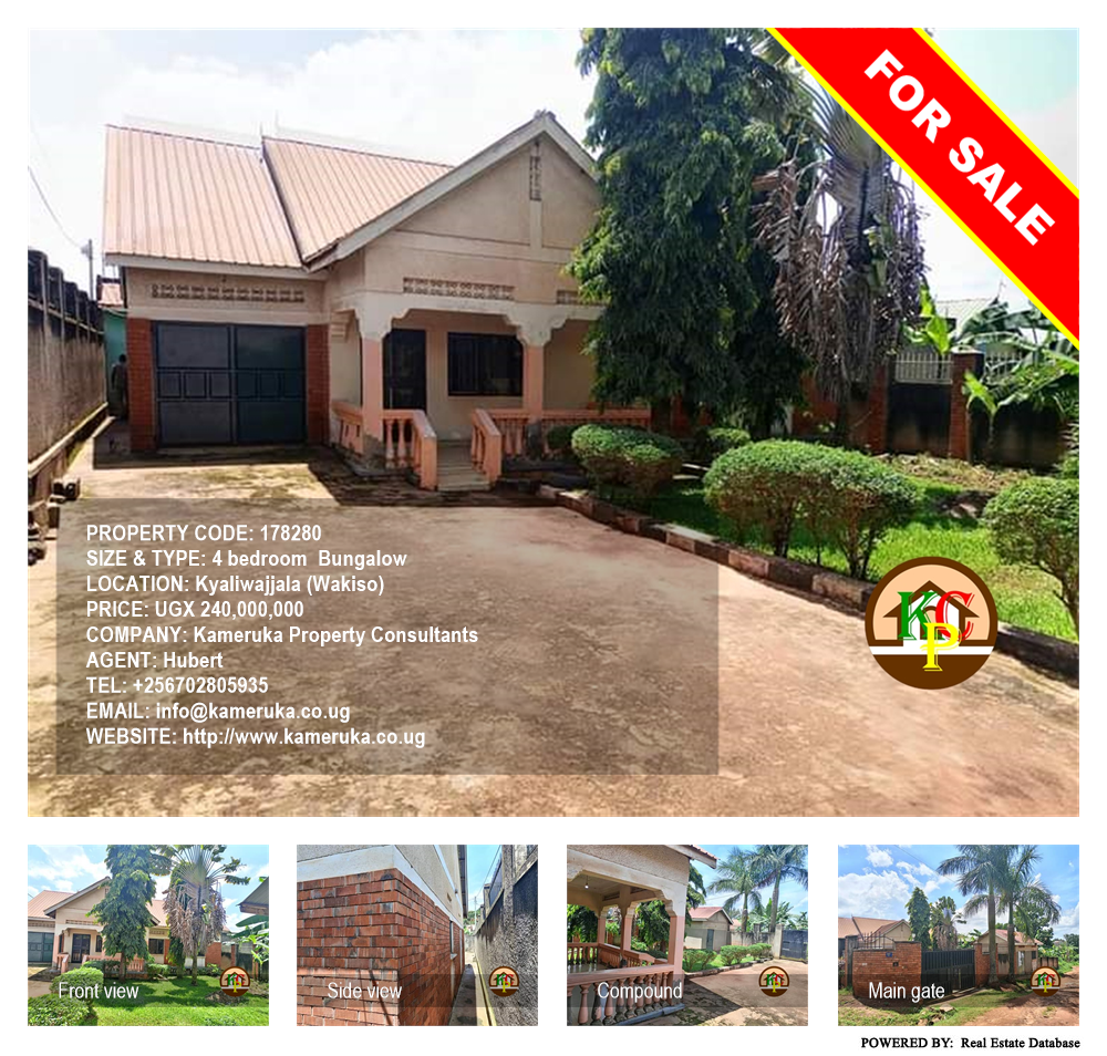 4 bedroom Bungalow  for sale in Kyaliwajjala Wakiso Uganda, code: 178280