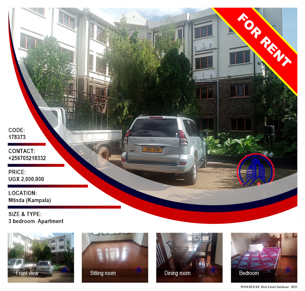 3 bedroom Apartment  for rent in Ntinda Kampala Uganda, code: 178373