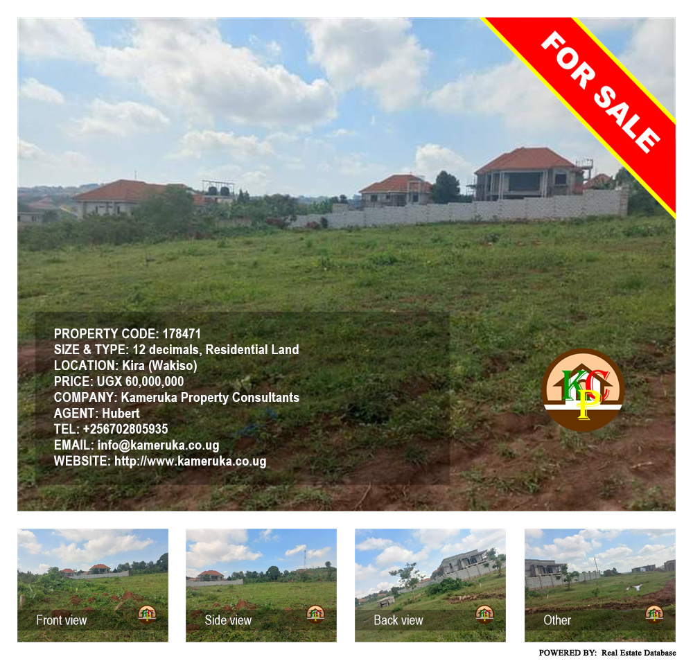 Residential Land  for sale in Kira Wakiso Uganda, code: 178471