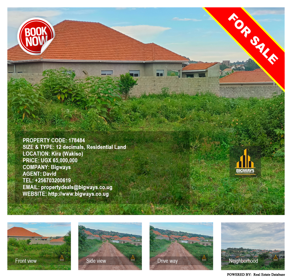 Residential Land  for sale in Kira Wakiso Uganda, code: 178484